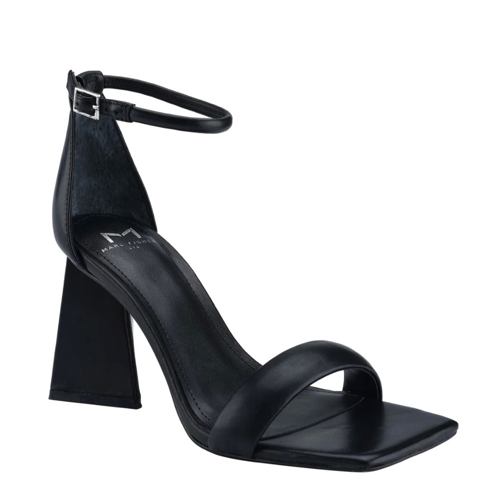 Marc Fisher Denny Heeled Sandal - Black Size 10